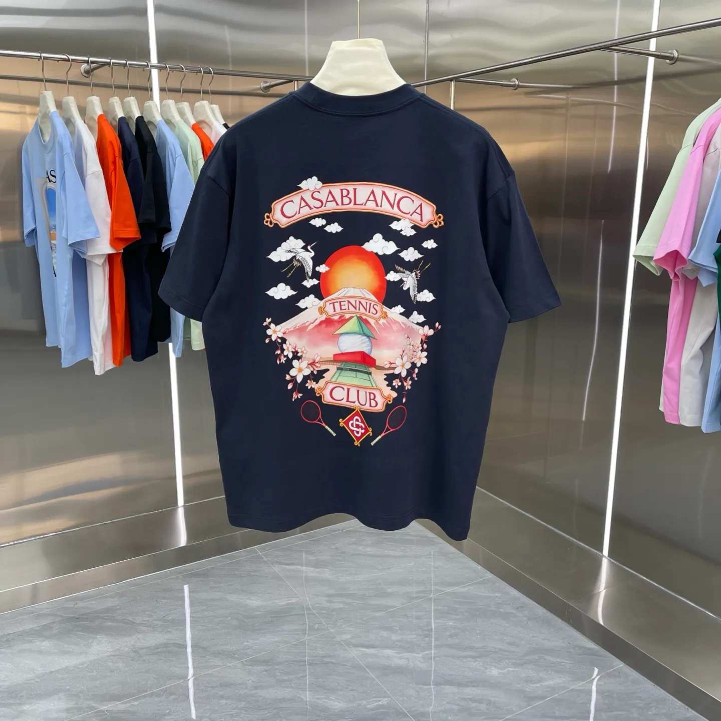 New Arrival Casablanca Classic Series T ～ ， ， 。 ， Classic ， In Stock ！ ：White Black Green Gray Light Green Blue Royal Blue Orange（8 ） Size：S M L XL XXL